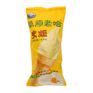 塞北雪草原老哈火炬蛋黄麦脆口味雪糕