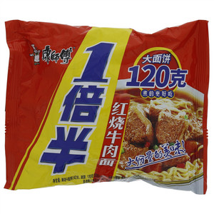 康师傅1倍半红烧牛肉袋面