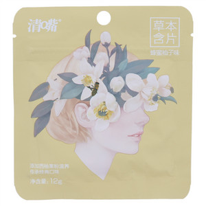 清嘴蜂蜜柚子味草本含片糖果