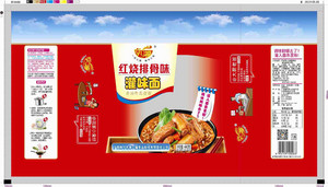 享口福内调面红烧排骨味非油炸煮食面