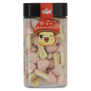 芙列浓红豆味蘑菇形饼干代可可脂巧克力制品