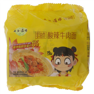五谷道场非油炸酸辣牛肉面