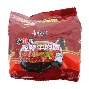 康师傅老陈醋酸辣牛肉袋面五包入