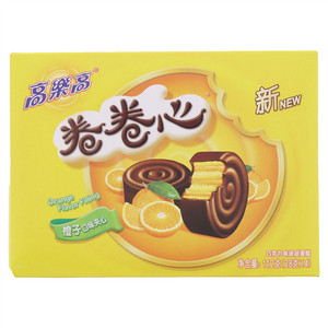 高乐高卷卷心橙子口味夹心涂层蛋糕