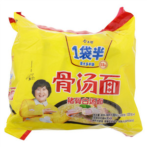1袋半猪骨白汤面五包
