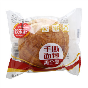 年轻欧乐派黑全麦手撕面包