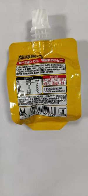 顽皮兔草莓味蒟蒻菓Q可吸果冻