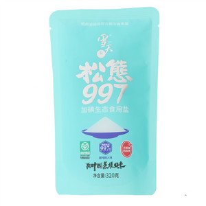 雪天320g松態997加碘生态食用盐B-内袋-低碘
