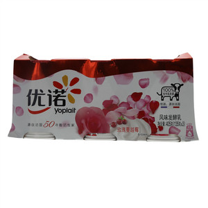 yoplait优诺玫瑰蔓越莓风味发酵乳
