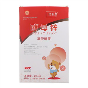 优乐彤酵母锌凝胶糖果