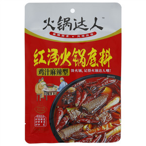 火锅达人鸡汁麻辣型红汤火锅底料