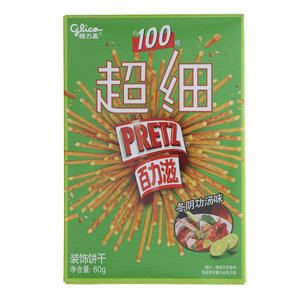 glico格力高PRETZ百力滋超细冬阴功汤味装饰饼干