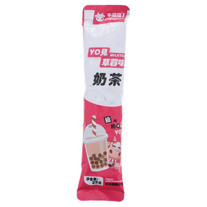 牛莜莜草莓味奶茶