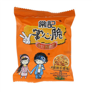 常记掌心脆麻辣牛排味油炸型方便面