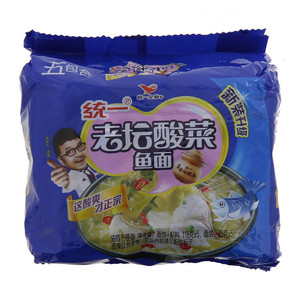 统一100五包合一老坛酸菜鱼面方便面