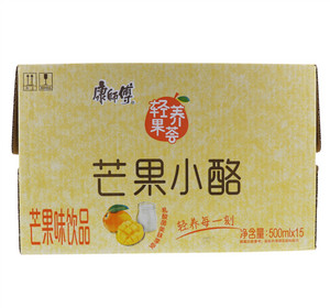 康师傅 轻养果荟 芒果小酪 芒果味饮品500ml×15