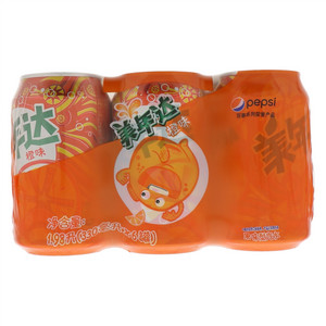 美年达橙味果味型汽水