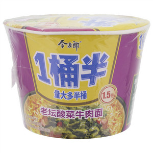 今麦郎1桶半老坛酸菜牛肉面