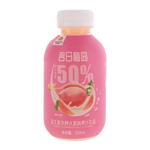 悦动食品名日梅园益生菌发酵水蜜桃果汁饮品
