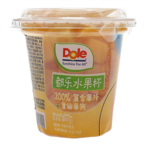 Dole都乐100％复合果汁黄桃果肉水果杯