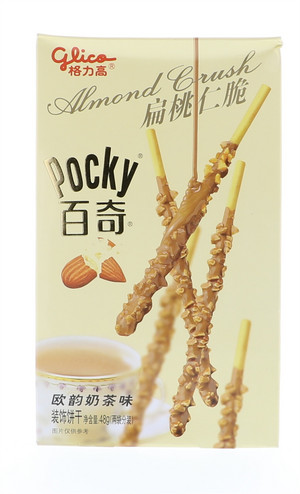 格力高扁桃仁脆百奇欧韵奶茶味装饰饼干48g