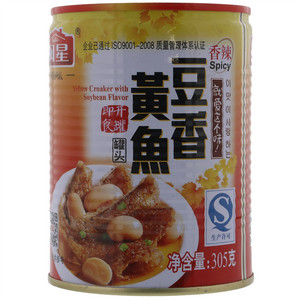 闽星香辣豆香黄鱼罐头