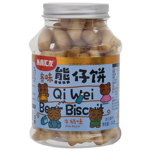 以食汇友齐味牛奶味熊仔饼（注心饼干）
