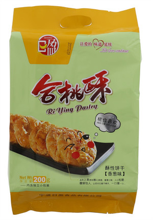 日盈合桃酥酥性饼干（香葱味）200g