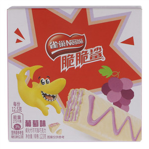 雀巢脆脆鲨葡萄味涂层威化饼干