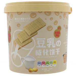 萌小白豆乳味威化饼干