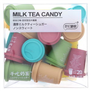 世纪糖朝干吃奶茶综合口味坚实型压片糖果