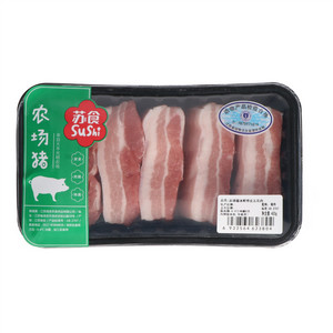 苏食农场猪冰鲜带皮五花肉
