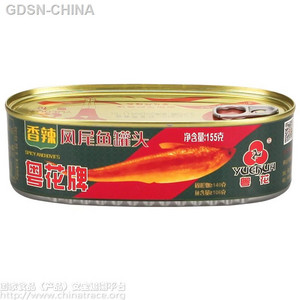 粤花香辣凤尾鱼罐头