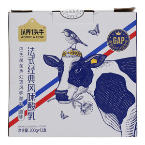 认养1头牛原味法式经典风味酸乳