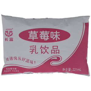 长富草莓味乳饮品