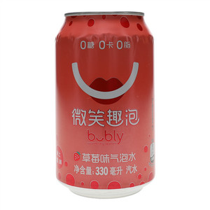微笑趣泡草莓味气泡水