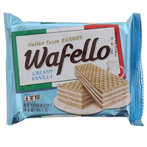wafello沃芙络香草奶油味威化饼干