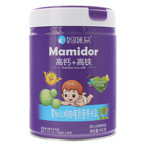 妈咪朵高钙+高铁婴幼儿特殊膳食营养米乳