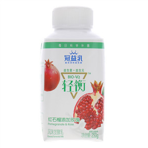 蒙牛BIO-V2红石榴添加玫瑰轻盈风味发酵乳