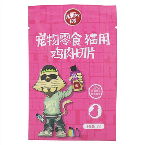 WANPY HAPPY100宠物零食猫用鸡肉切片