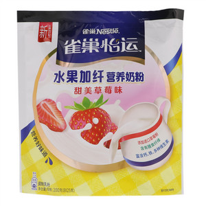 Nestle雀巢怡运甜美草莓味水果加纤营养奶粉