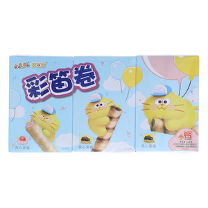 康师傅彩笛卷草莓味 巧克力味夹心蛋卷