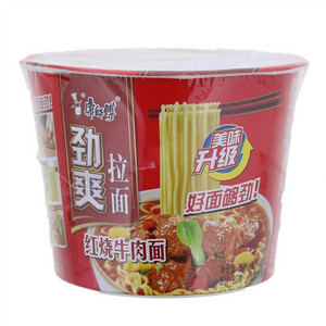 康师傅劲爽拉面红烧牛肉桶面