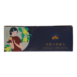 果小懒黑糖雪梨罐头