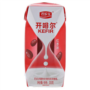 君乐宝开啡尔红枣味巴氏杀菌热处理风味发酵乳