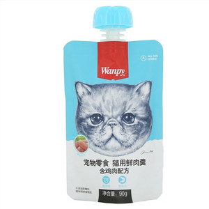 Wanpy宠物零食 猫用鲜肉羹含鸡肉配方