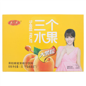 沃尔旺三个水果/大果粒果粒蜂蜜黄桃汁饮料
