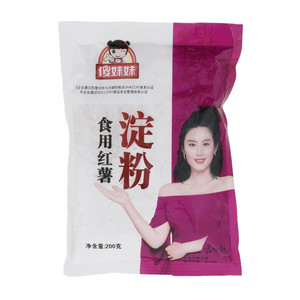 傻妹妹食用红薯淀粉