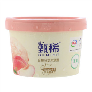 伊利甄稀白桃乌龙冰淇淋