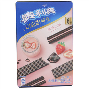 奥利奥草莓口味双心脆威化